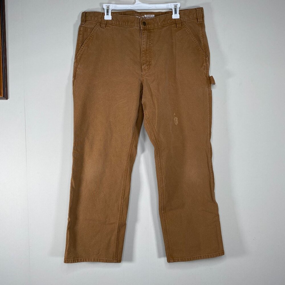 Carhartt RELAXED FIT Denim Jeans Men's 40 x 30 Brown Casual Pants